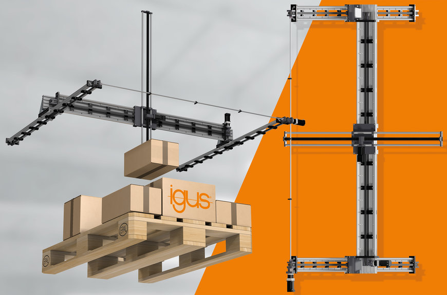 L'automatisation low cost au format XXL avec un grand portique pour palettiseur igus à monter soi-même